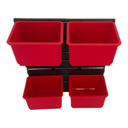 Qbrick System Container Set No. 1 Parete dell'officina 39 x 35 cm con 4 contenitori per le valigette System ONE e System TWO