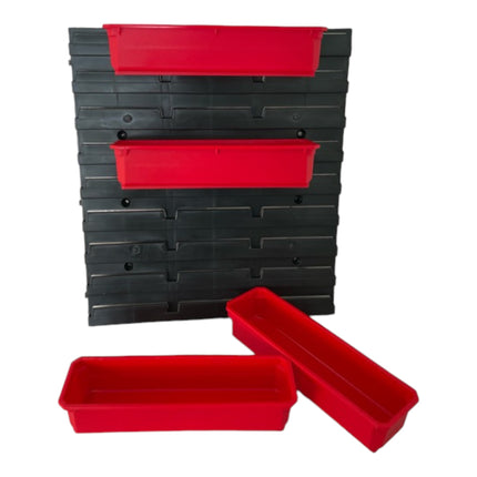 Qbrick System Container Set Nr. 4 Paroi d'atelier 39 x 35 cm avec 4 étagères pour PRO Organizer 100 Expert / 200 Expert / PRO Drawer 3