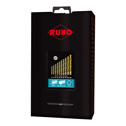 RUKO Jeu de forets hélicoïdaux DIN 338 Type N d. nominal 1-13x0,5 mm ( 4000600884 )