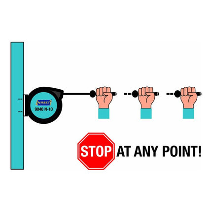 Avvolgitubo per aria compressa HAZET 9040N-10 per aria compressa e acqua ( 4000898953 )