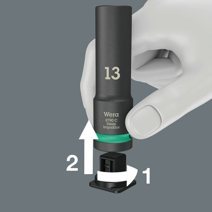WERA Set di chiavi a bussola 8790 C Impattore Set profondo 1 11 pezzi 1/2 ″ ( 8000653980 )