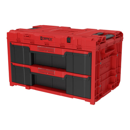 Qbrick System ONE Drawer 2 Toolbox 2.0 RED Ultra HD Custom Boîte à outils 587 x 380 x 340 mm 29 l avec deux tiroirs