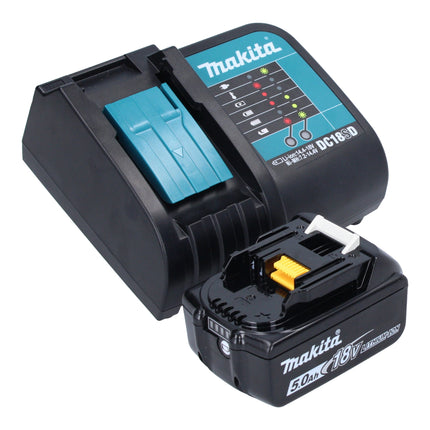 Makita DML 812 ST1 lampada a mano a batteria 18 V 1250 lm LED verde oliva avventura outdoor edizione speciale + 1x batteria ricaricabile 5,0 Ah + caricabatteria