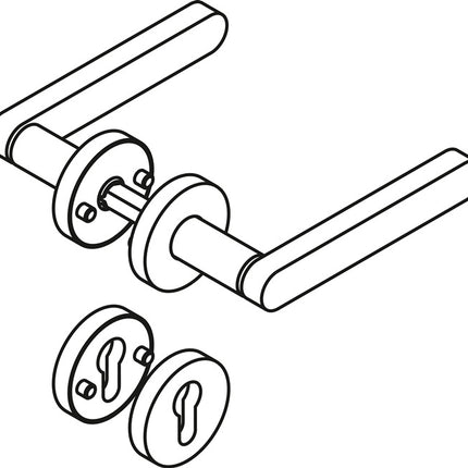 HEWI Rosettengarnitur 270XAH01.130 Edelstahl ( 3000207492 )