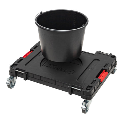 Qbrick System ONE Transport Platform 2.0 Workshop 625 x 503 x 160 mm 120 kg avec roues pivotantes en métal et frein