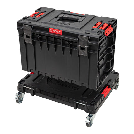 Qbrick System ONE Transport Platform 2.0 Workshop 625 x 503 x 160 mm 120 kg avec roues pivotantes en métal et frein