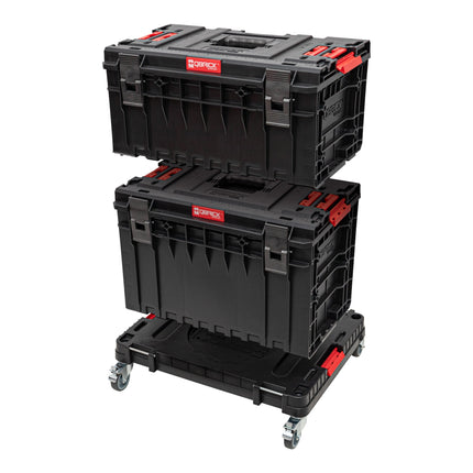 Qbrick System ONE Transport Platform 2.0 Workshop 625 x 503 x 160 mm 120 kg avec roues pivotantes en métal et frein