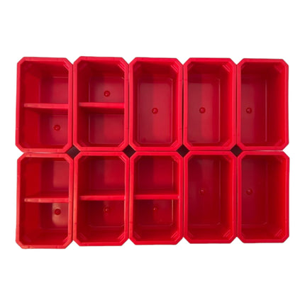 Toolbrothers RHINO Container Set Nr. 3 Paroi d'atelier avec 10 récipients pour L Organizer hauteur M+ / L et L Drawer 3