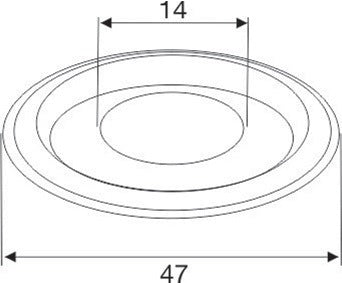 BMB Rosone di copertura per visore ( 3000259208 ) Ottone cromato Ø esterno 46 mm
