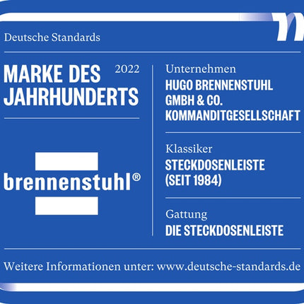 Brennenstuhl Premium-Protect-Line ( 8001484635 ) 16 A 230 V noir/argent 3 m PVC 1,5 mm² Prise multiple