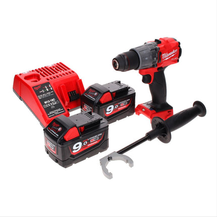 Milwaukee M18 ONEPD2-902C Trapano avvitatore con percussione a batteria 18V One Key Bluetooth + 2x Batterie 9,0 Ah + Caricabatterie