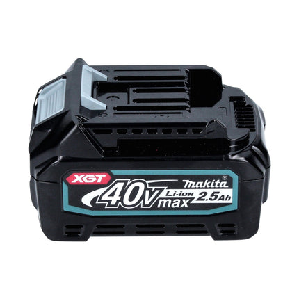 Kit alimentatore Makita 40 V max. con 2 batterie BL 4025 da 2,5 Ah ( 2x 191B36-3 ) + Caricabatterie rapido DC 40 RA ( 191E07-8 ) + Adattatore di ricarica ADP10 LXT su XGT 14,4 V 18 V ( 191C10-7 )