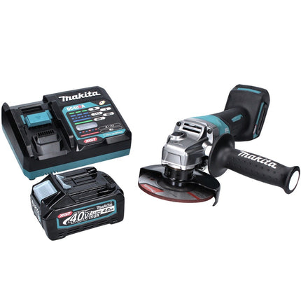 Meuleuse d'angle sur batterie Makita GA 016 GM1 40 V max. 125 mm sans balais XGT + 1x batterie 4,0 Ah + chargeur