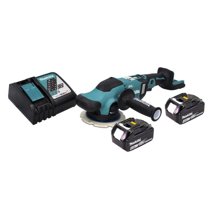 Makita DPO 600 RM Ponceuse excentrique sans fil 18 V 150 mm XPT Brushless + 2 batteries 4,0 Ah + chargeur