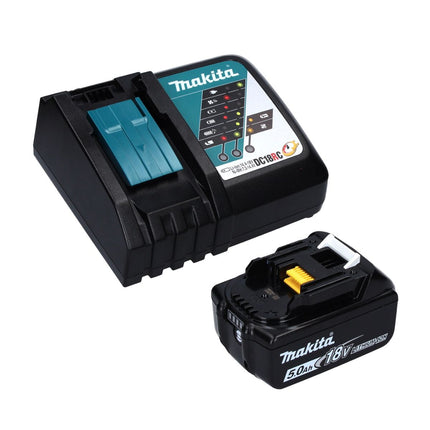 Makita DPO 600 RT1 Ponceuse excentrique sans fil 18 V 150 mm XPT Brushless + 1 batterie 5,0 Ah + chargeur