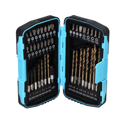 Makita DHP 485 Z Perceuse-visseuse à percussion sans fil 18 V 50 Nm Brushless + Jeu de forets 40 pièces - sans batterie, sans chargeur