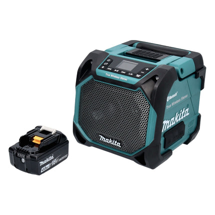 Makita DMR 203 M1 Haut-parleur Bluetooth 12 V 18 V IP64 + 1x batterie 4,0 Ah - sans chargeur