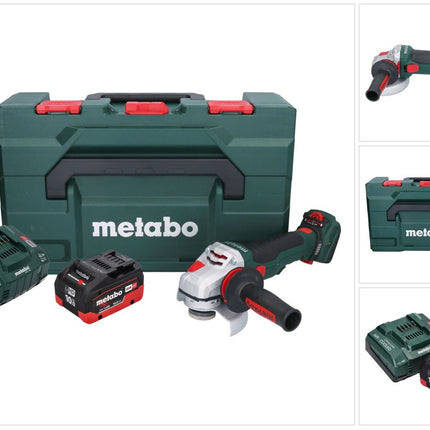 Metabo WVB 18 LTX BL 15-125 Quick Meuleuse d'angle sans fil 18 V 125 mm Brushless + 1x batterie 10,0 Ah + chargeur + metaBOX