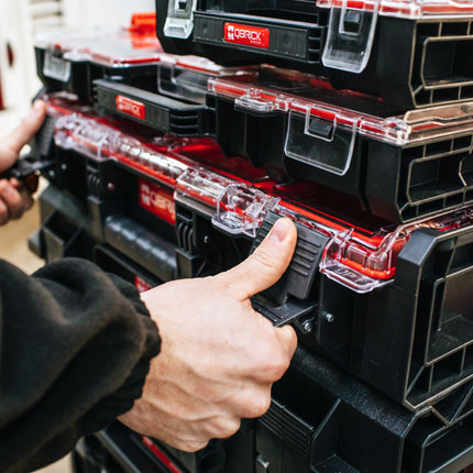 Qbrick System ONE Organizer 2XL 2.0 + Qbrick System ONE Connect Adaptateur empilable 582 x 387 x 172 mm 19,5 l IP66 avec 4 inlays et 12 séparateurs