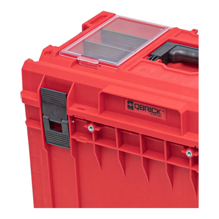 Qbrick System ONE 450 2.0 PROFI RED ULTRA HD Valigia portautensili personalizzata organizzatore modulare 585 x 385 x 420 mm 52 l impilabile IP66