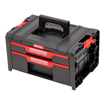 Qbrick System PRO Drawer 2 Toolbox 2.0 Expert empilable 450 x 310 x 244 mm 4,5 l 9,5 l IP54 avec deux tiroirs 10 inlays et 6 séparateurs