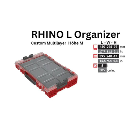 Toolbrothers RHINO L Organizer ULTRA Höhe M Custom Multilayer 5 l IP54