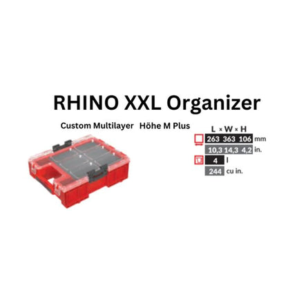 Toolbrothers RHINO XXL Organizer ULTRA Altezza M+ Custom Multilayer 4 l IP66