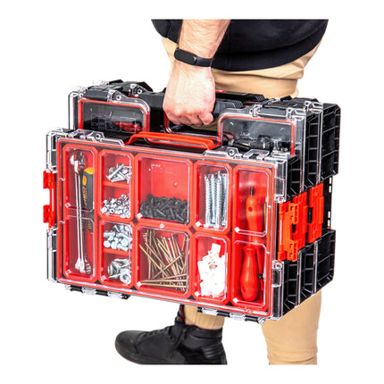 Qbrick System 3x PRO 100 Organiser 452 x 296 x 79 mm 5 l impilabile IP54