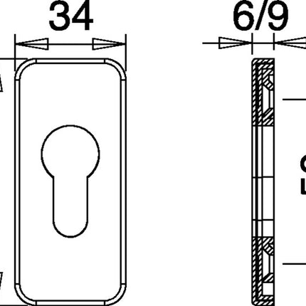 EDI chiave di sicurezza 0812/6003 Alluminio F1 ( 3000252770 )