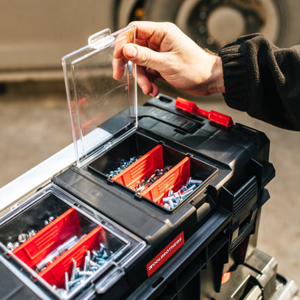 Toolbrothers RHINO Slim Werkzeugkoffer ECO Comfort+ Compact Edition 14 l IP54 mit herausnehmbaren Trennwänden