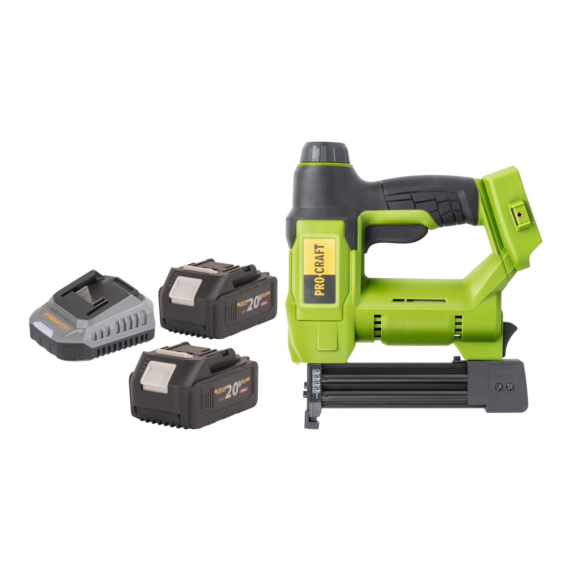 Procraft PEH20 Akku Tacker 20 V 15 - 32 mm + 2x Akku 4,0 Ah + Ladegerät