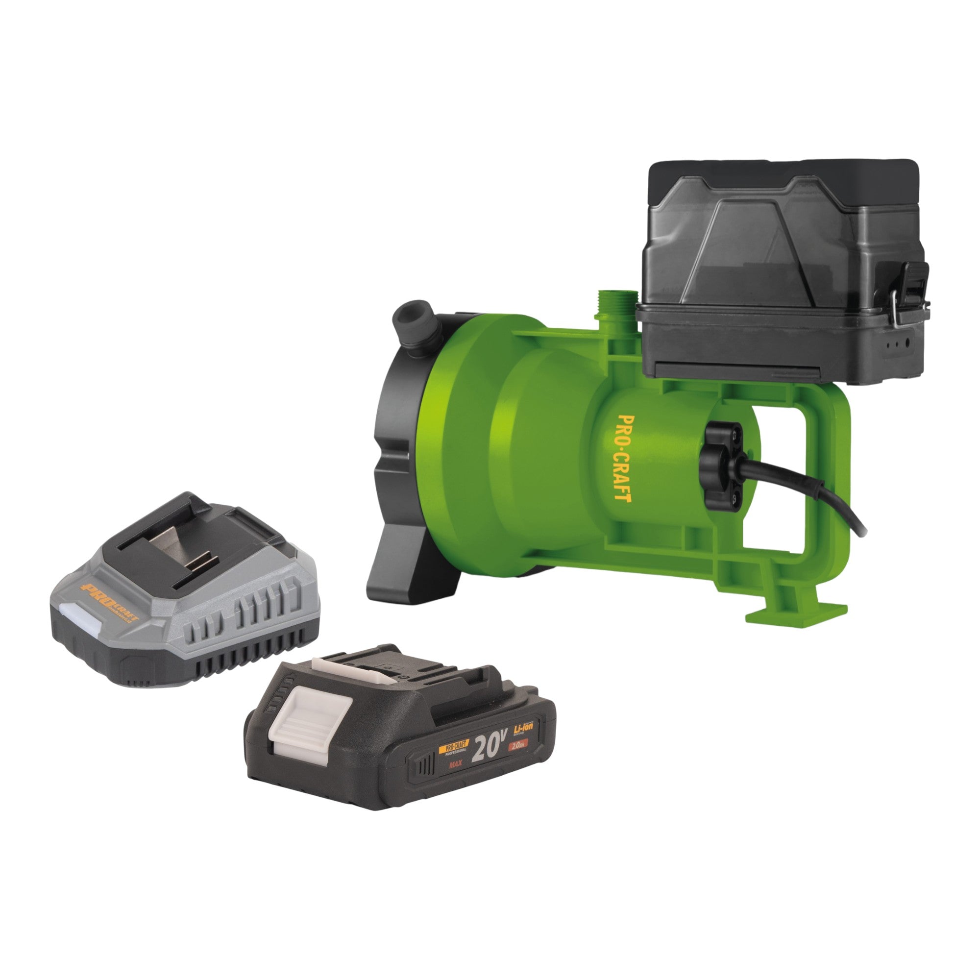 Procraft CPN21bb Akku Tauchpumpe 20 V 3200 l/h + 1x Akku 2,0 Ah + Ladegerät