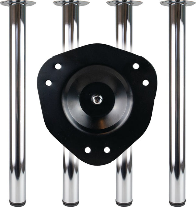 BMB Tischbein-Set Edelstahl-Effekt 80 mm Höhe 710 mm ( 3000273150 )