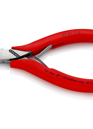 KNIPEX Electronics diagonal cutters length 115 mm shape 2 ( 4000810487 )