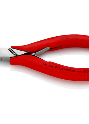 KNIPEX Electronics diagonal cutters length 115 mm shape 2 ( 4000810487 )