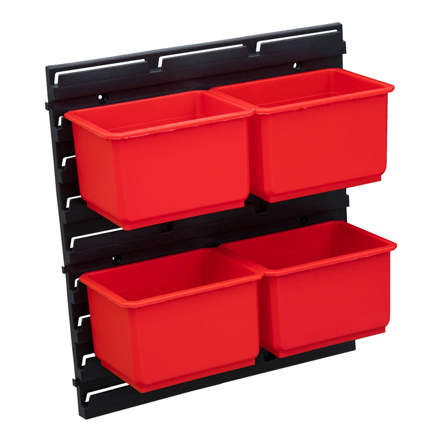 Qbrick System Container Set Nr. 1 Paroi d'atelier 39 x 35 cm avec 4 étagères pour valises System ONE et System TWO