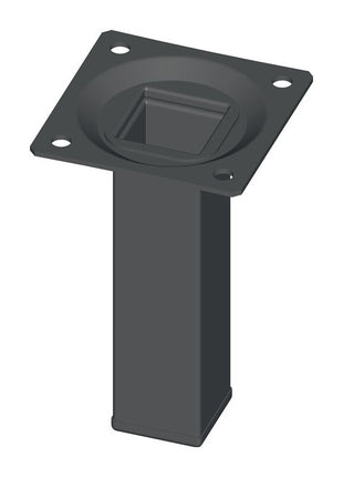 ELEMENT SYSTEM Furniture leg black RAL 9005 25 x 25 mm Height 400 mm ( 3000271206 )