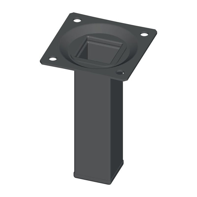 ELEMENT SYSTEM Gamba per mobili nera RAL 9005 25 x 25 mm Altezza 400 mm ( 3000271206 )