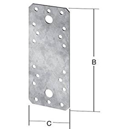 Connettore piatto VORMANN Lunghezza 136 mm Larghezza 55 mm Spessore 2,5 mm ( 3000273068 )