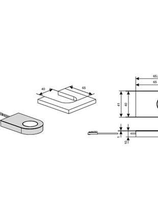 L&S surface-mounted light fitting Glaspoint warm white or Emotion 12 V 0.8 W ( 3000550020 )