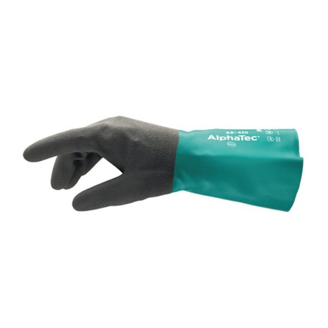 Gants ANSELL pour produits chimiques AlphaTec 58-430 taille 9 vert bouteille/gris anthracite ( 4000371412 )