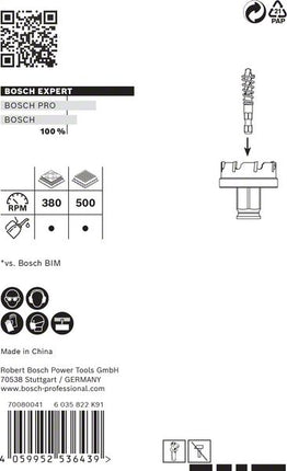 Scie cloche BOSCH Expert Scie à tôle diamètre 32 mm profondeur de coupe 5 mm (4000800272)