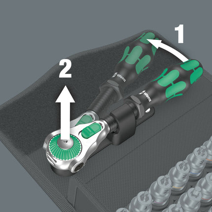 WERA Jeu de clés à douilles 8100 SB ALL-in Zyklop Speed 35 pièces 3/8 ″ ( 4000822460 )