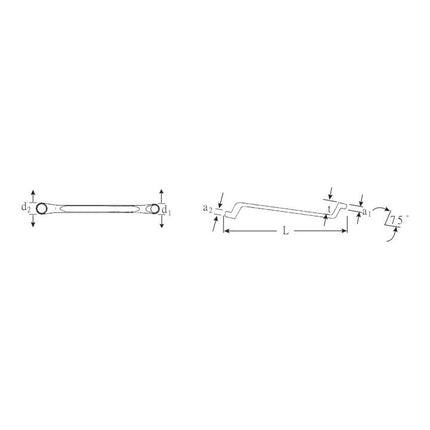 STAHLWILLE Chiave a doppio anello 20 13 x 17 mm 245 mm ( 4000826083 )