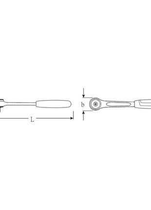 STAHLWILLE lever-action ratchet 415 1/4 ″ 22 teeth ( 4000826275 )