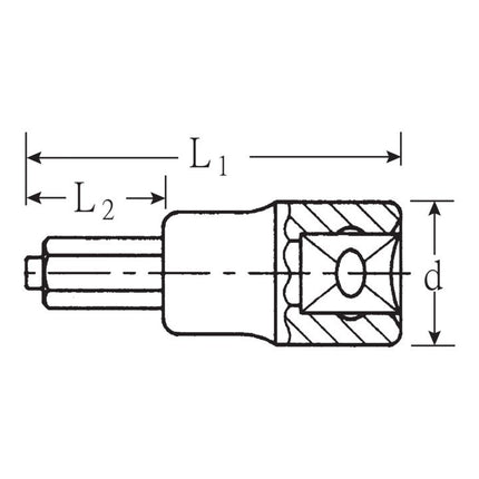 STAHLWILLE Douille 54 IC 1/2 ″ 6 pans femelle, avec ergot ( 4000826412 )