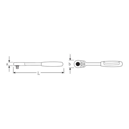 STAHLWILLE Cliquet à emmanchement 522 1/2 ″ réversible ( 4000826438 )