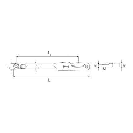 STAHLWILLE Clé dynamométrique 730NR/10QR FK 1/2 po. 20-100 Nm ( 4000826536 )