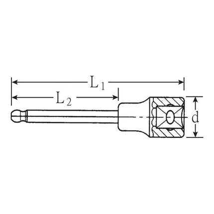 STAHLWILLE Jeu de clés à douille 54 KK 1/2 po. 6 pans creux ( 4000826614 )