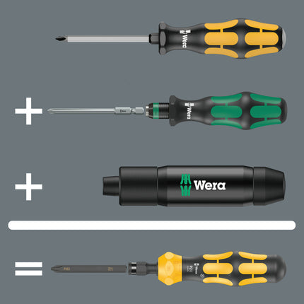 Set di cacciaviti WERA KK 900 Set 1 19 pezzi PH/PZD/TX/6 taglienti/scanalati ( 4000827283 )